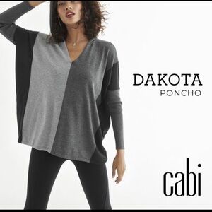 CAbi #4037 Dakota Oversize Color Block Boxy Sweater Gray Limited Edition Sz L